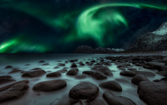 Mystic Shore Lights Wall Mural -804194