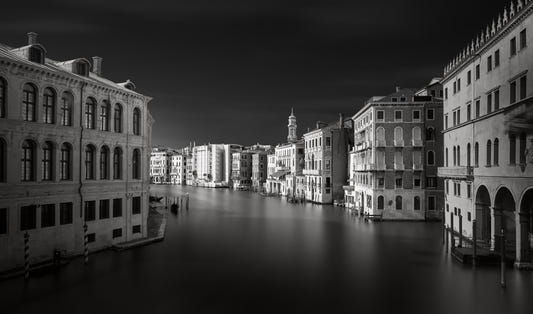 Venetian Echoes: Monochrome Serenity Wall Mural -2318750
