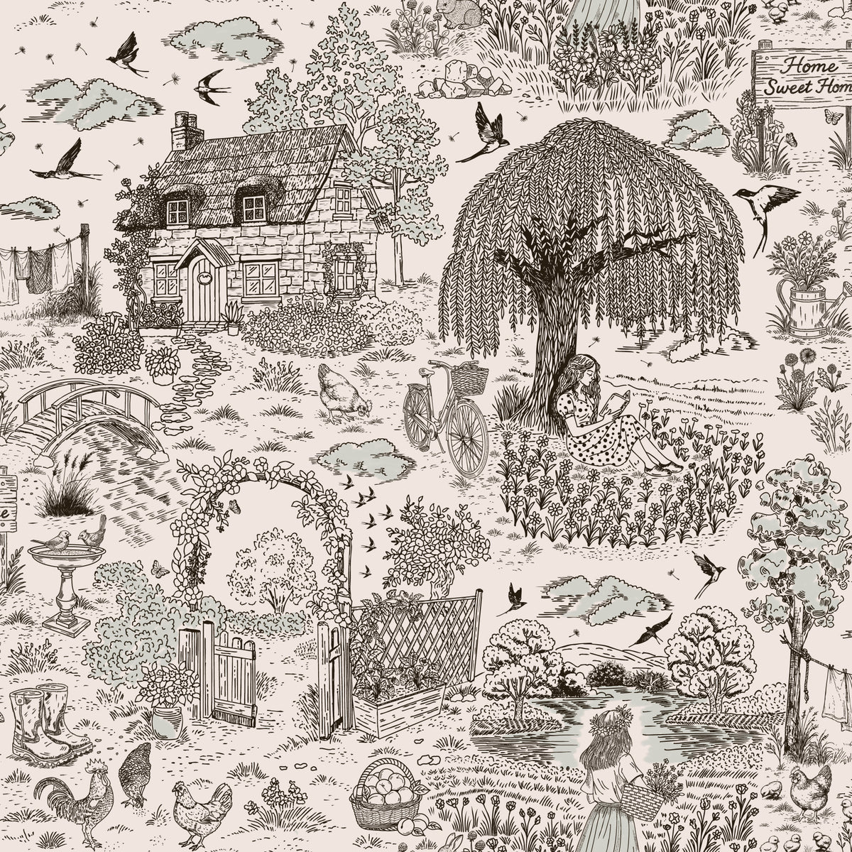 Countryside Sketch Wallpaper⁠ in your room