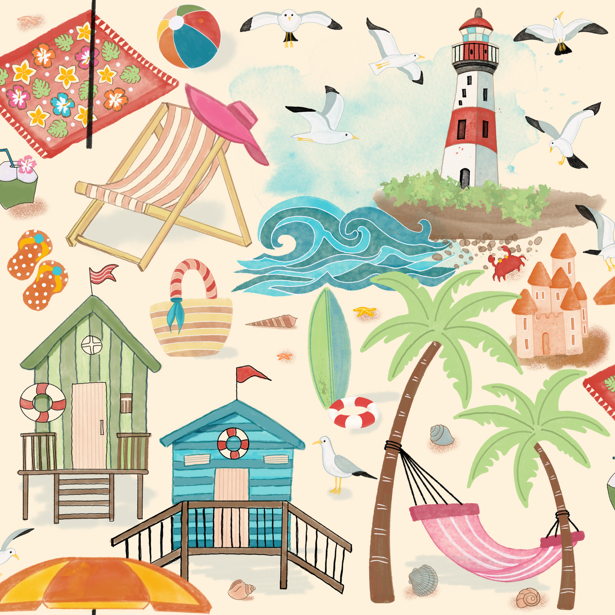 Seaside Escape Wallpaper⁠ in your room