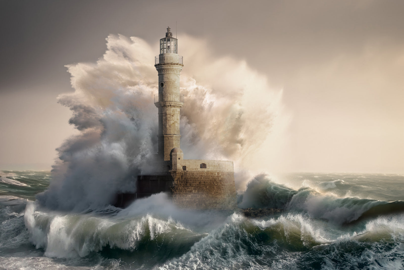 Lighthouse Tempest Wall Mural -2570291