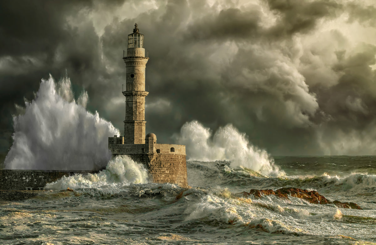 Lighthouse Storm Wall Mural -2315690