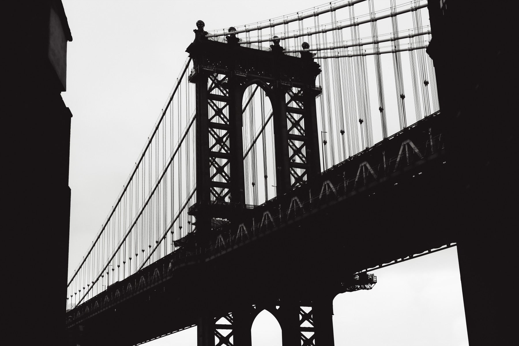 Urban Span: Bridge Silhouette Wall Mural -2333759