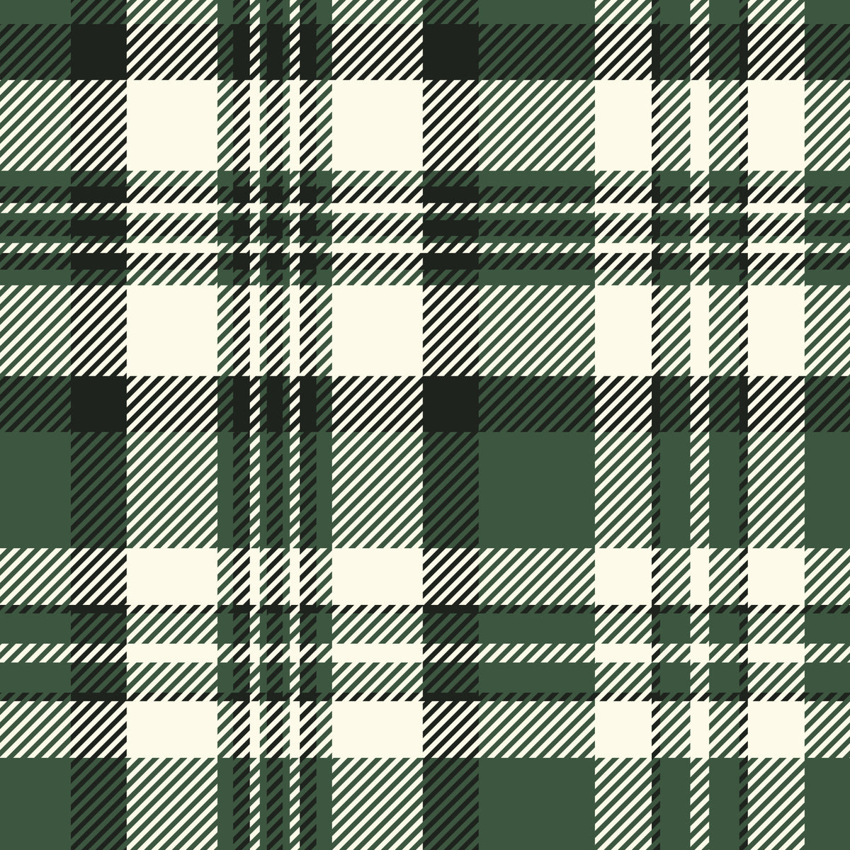 Modern Green Plaid Wallpaper⁠ in your room — zoomed