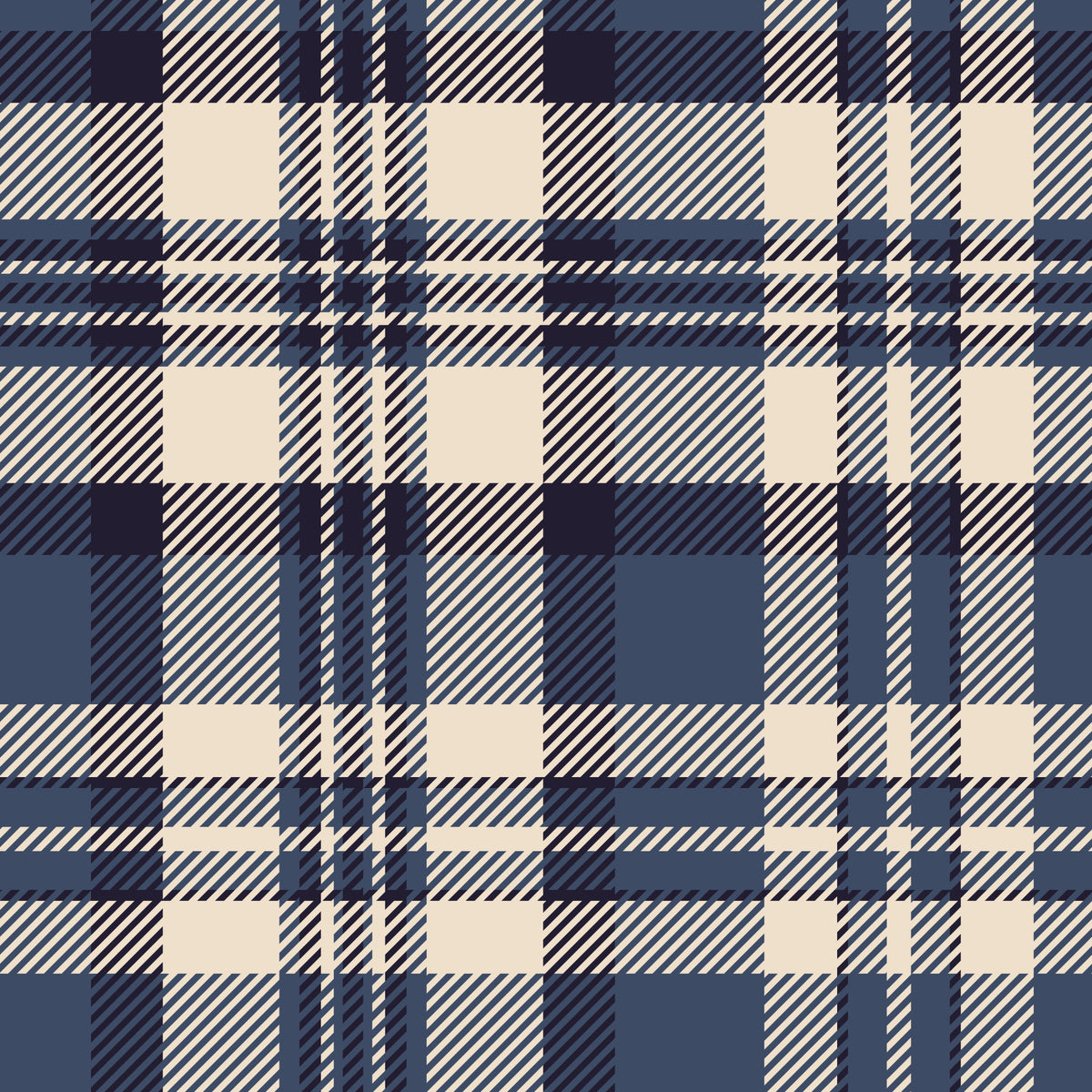 Navy Tartan Checks Wallpaper⁠