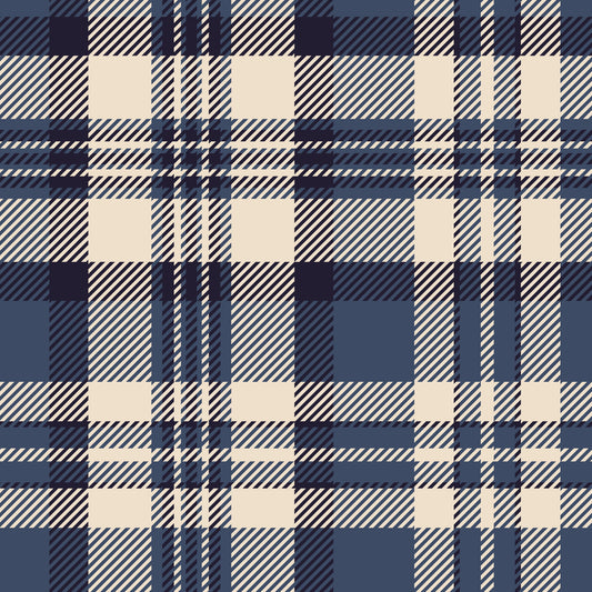 Navy Tartan Checks Wallpaper⁠