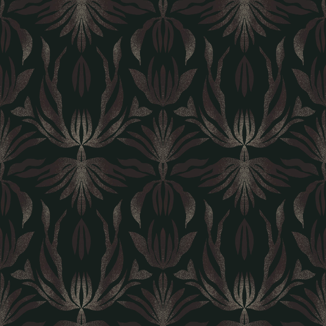 Bronze Floral Fantasy Wallpaper⁠
