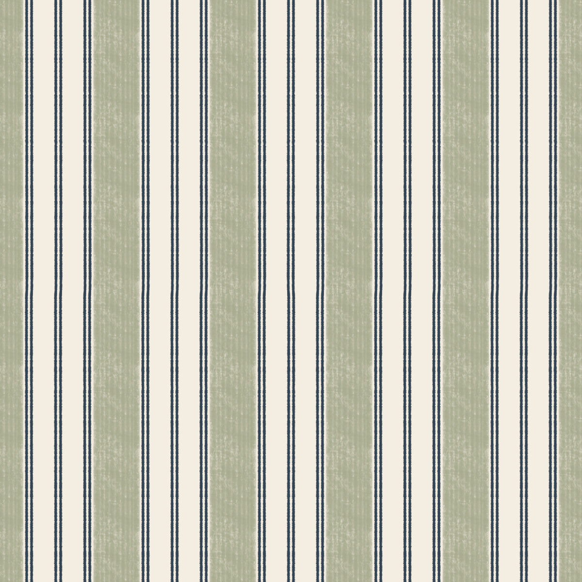 Preppy Grandmillenial ticking stripes-Green Wallpaper⁠