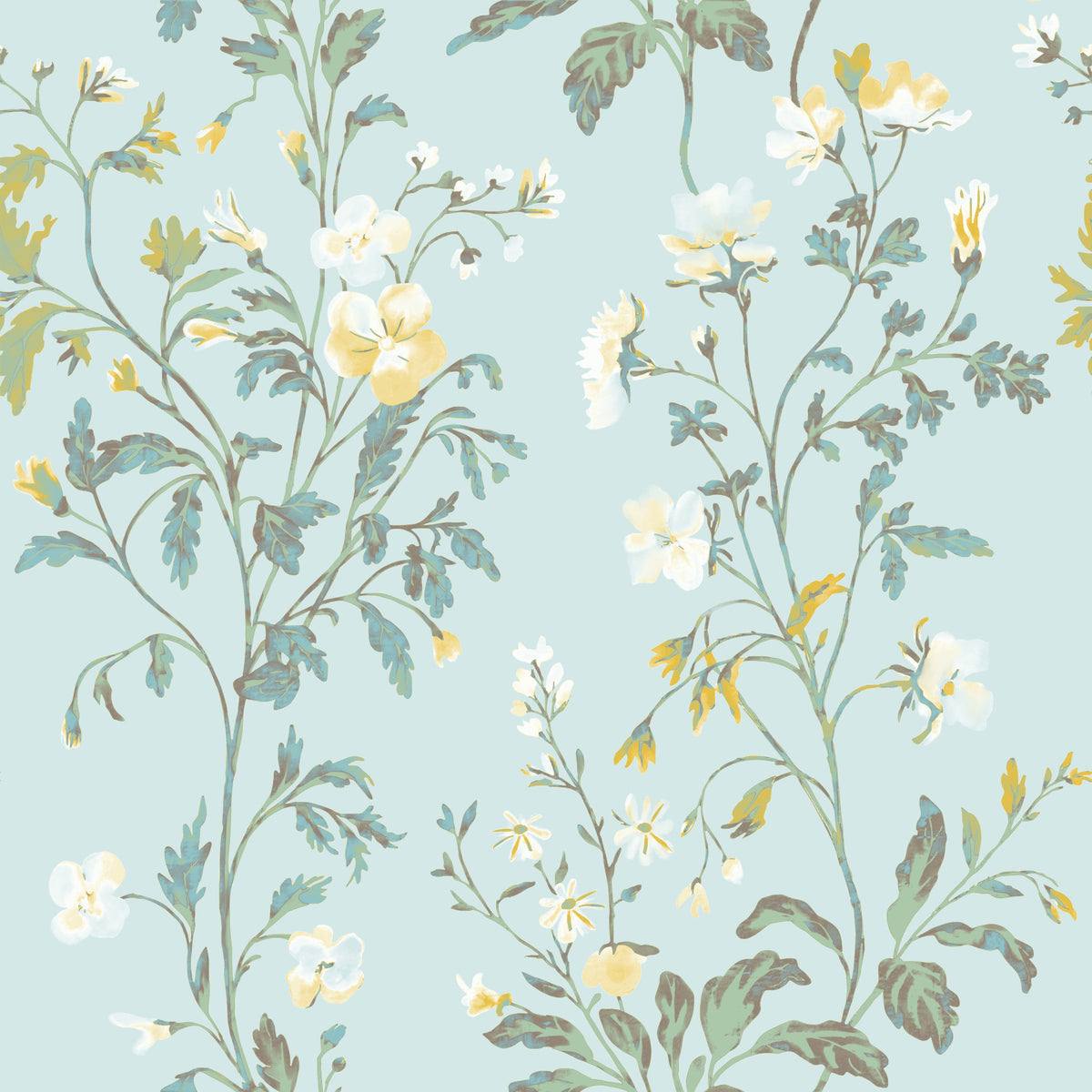 Pastel Botanical Dream Wallpaper⁠ in your room — zoomed