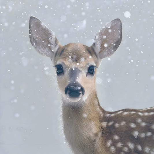 Quiet Winter Fawn Wall Mural