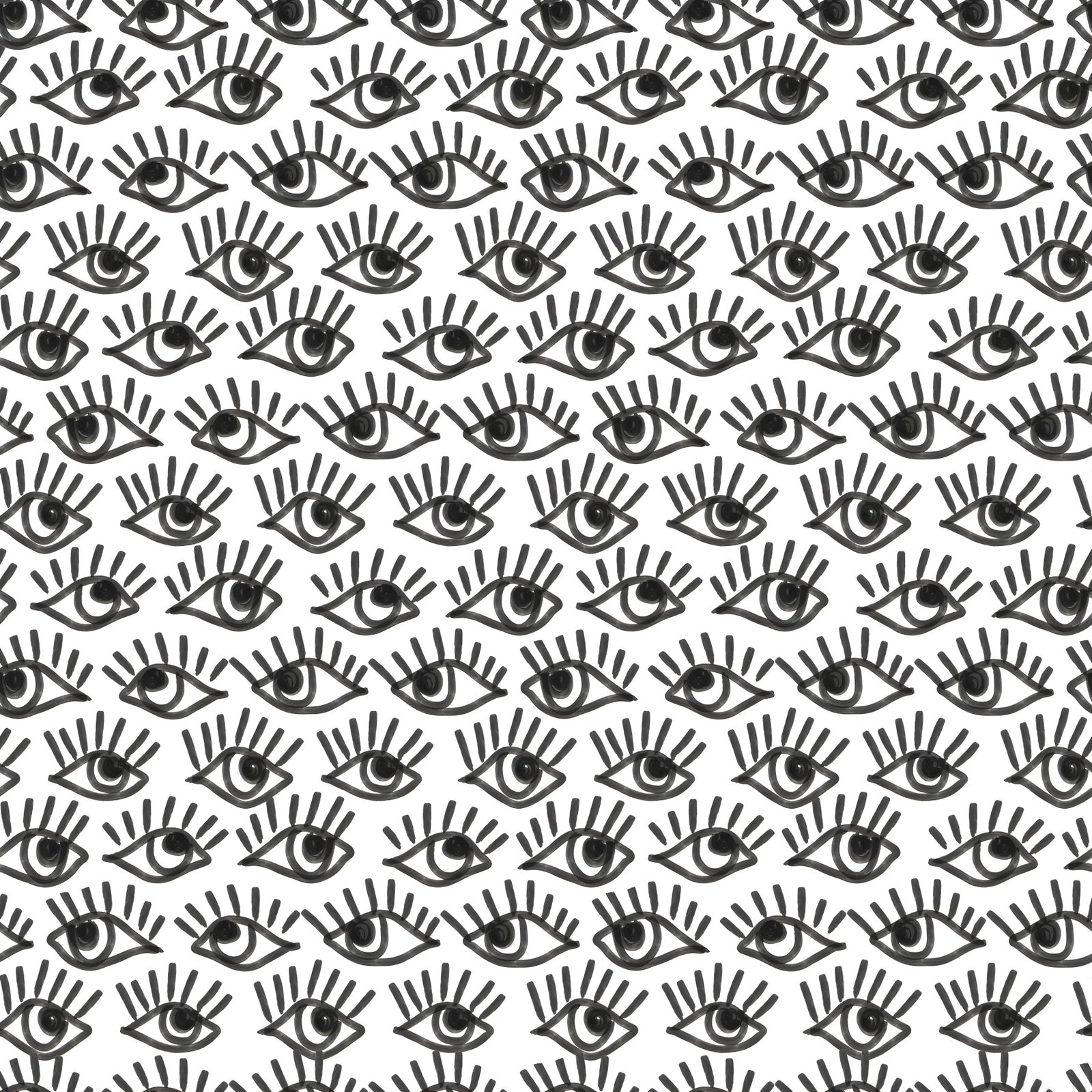 Monochrome Staring Eyes Wall Mural in your room