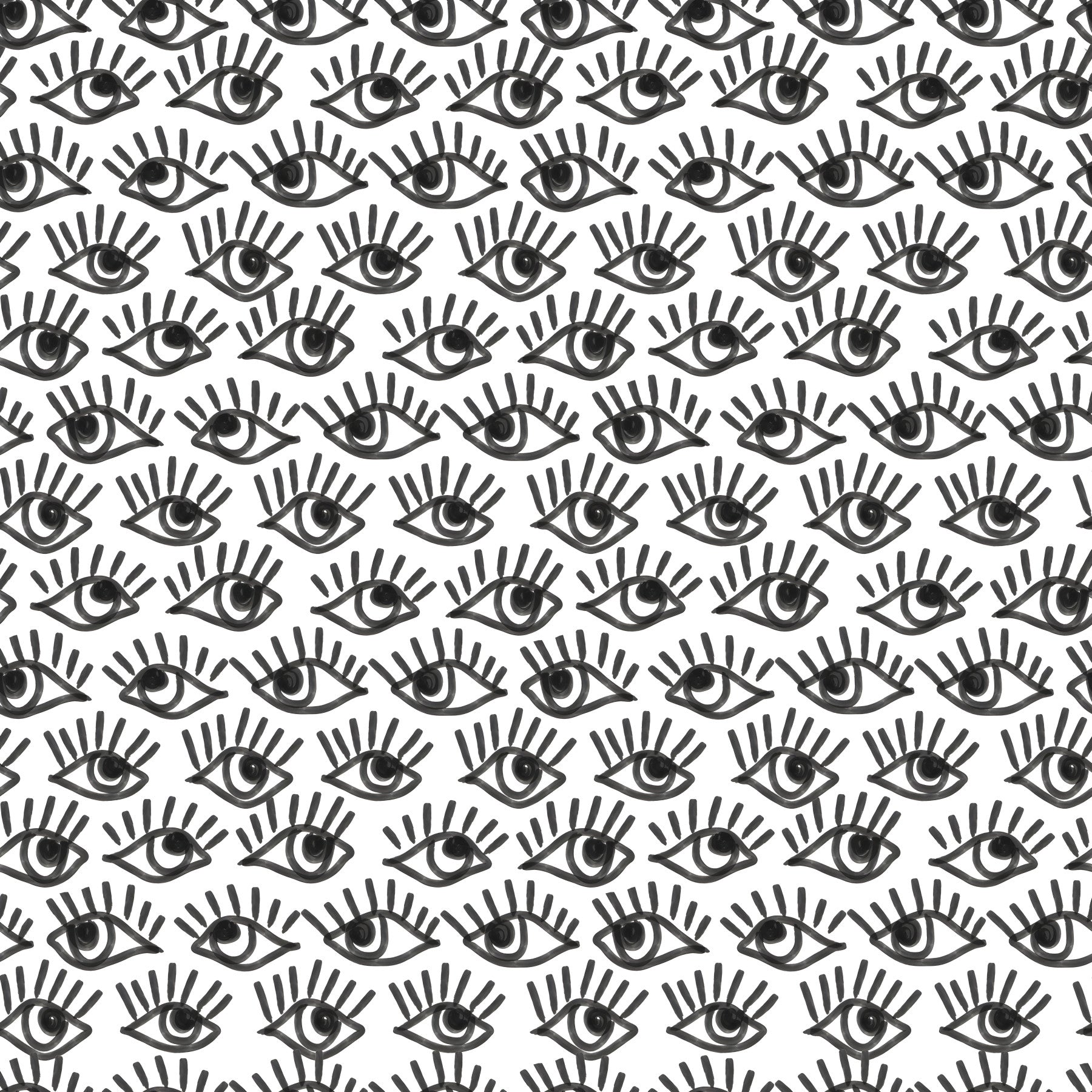 Monochrome Staring Eyes Wall Mural in your room — zoomed