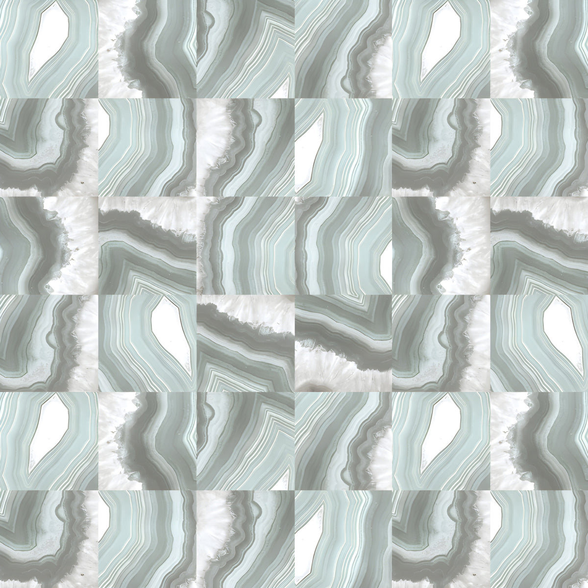 Mint Marble Agate Serenity Wall Mural in your room — zoomed