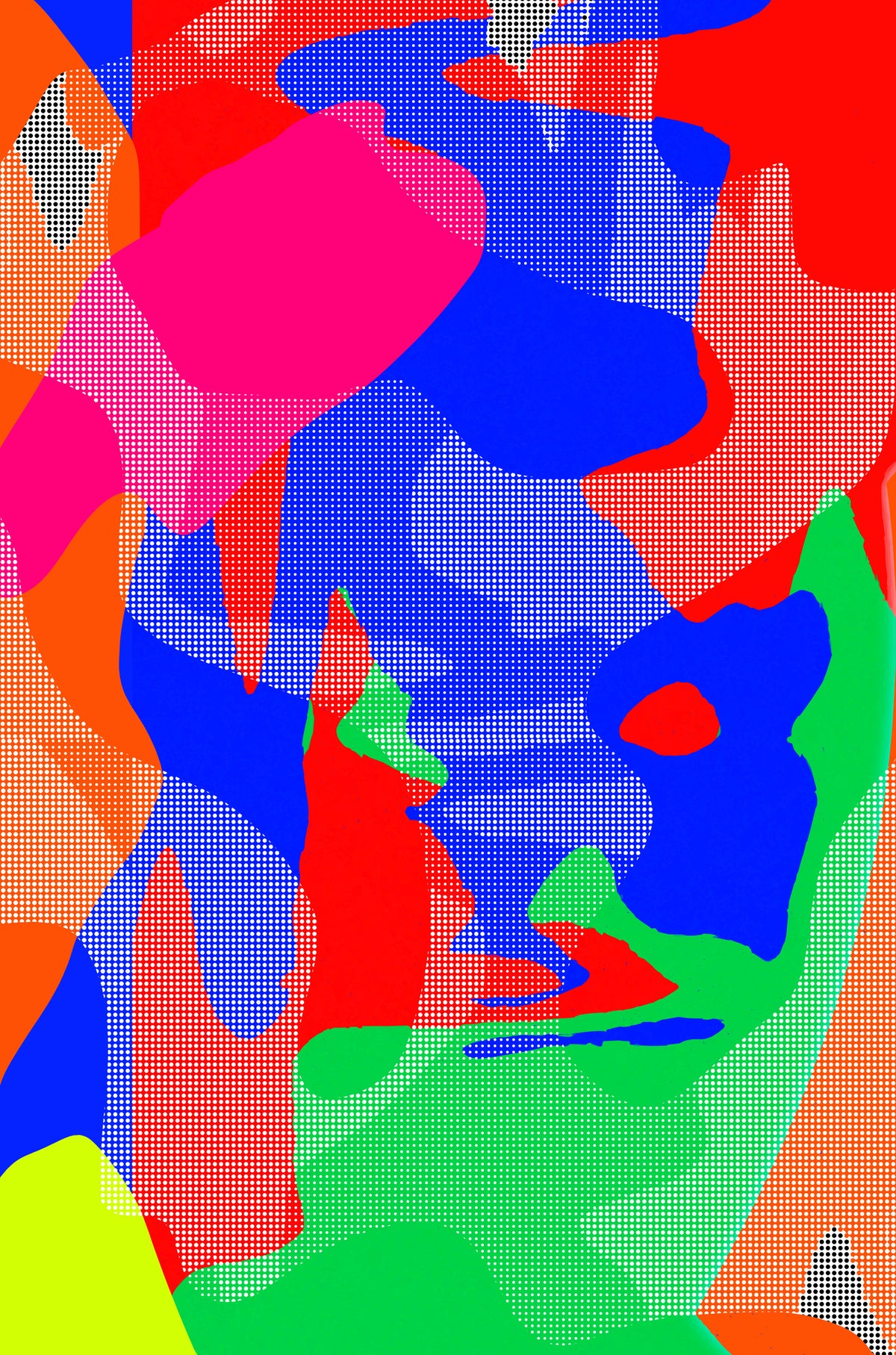 Hot Dots Wall Mural in your room — zoomed