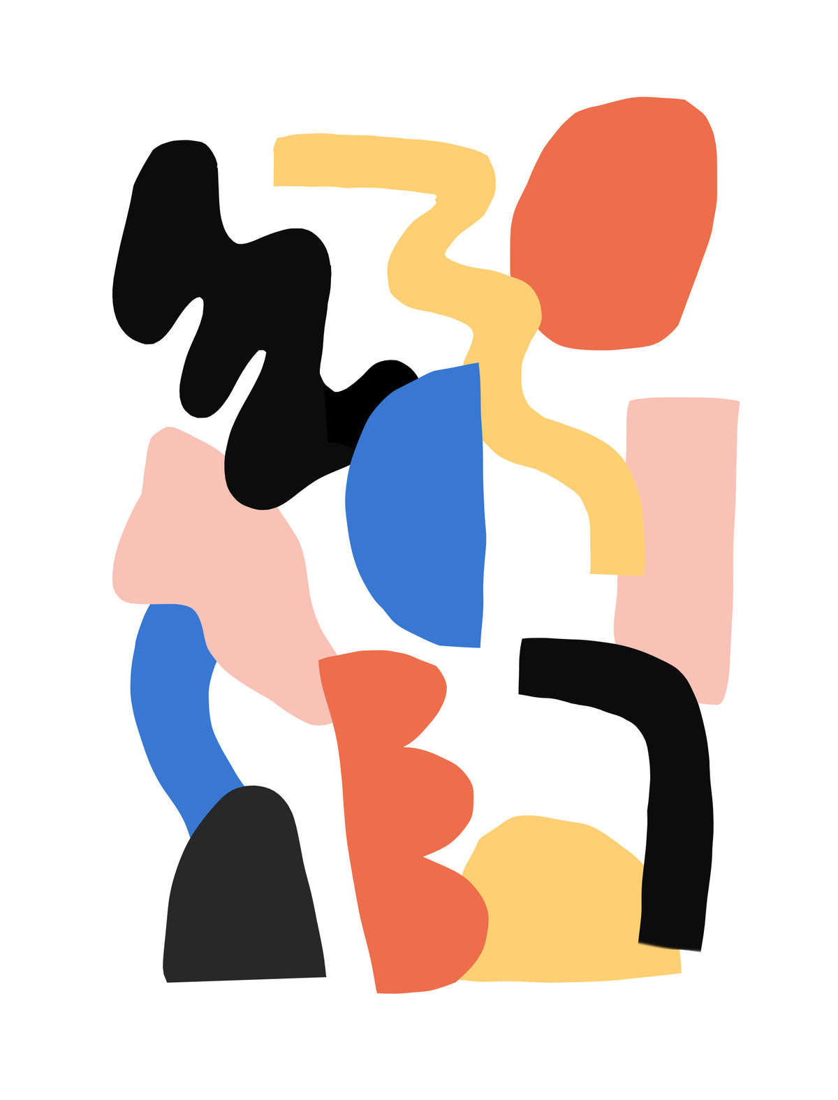 Abstract Block Party Wall Mural in your room