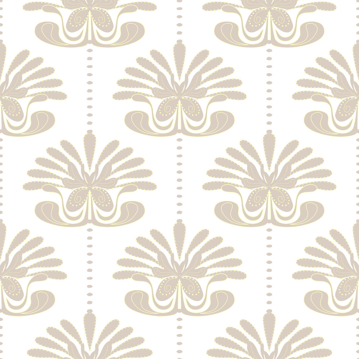 Chic Floral Symmetry Wallpaper⁠ in your room