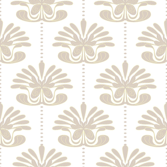 Chic Floral Symmetry Wallpaper⁠