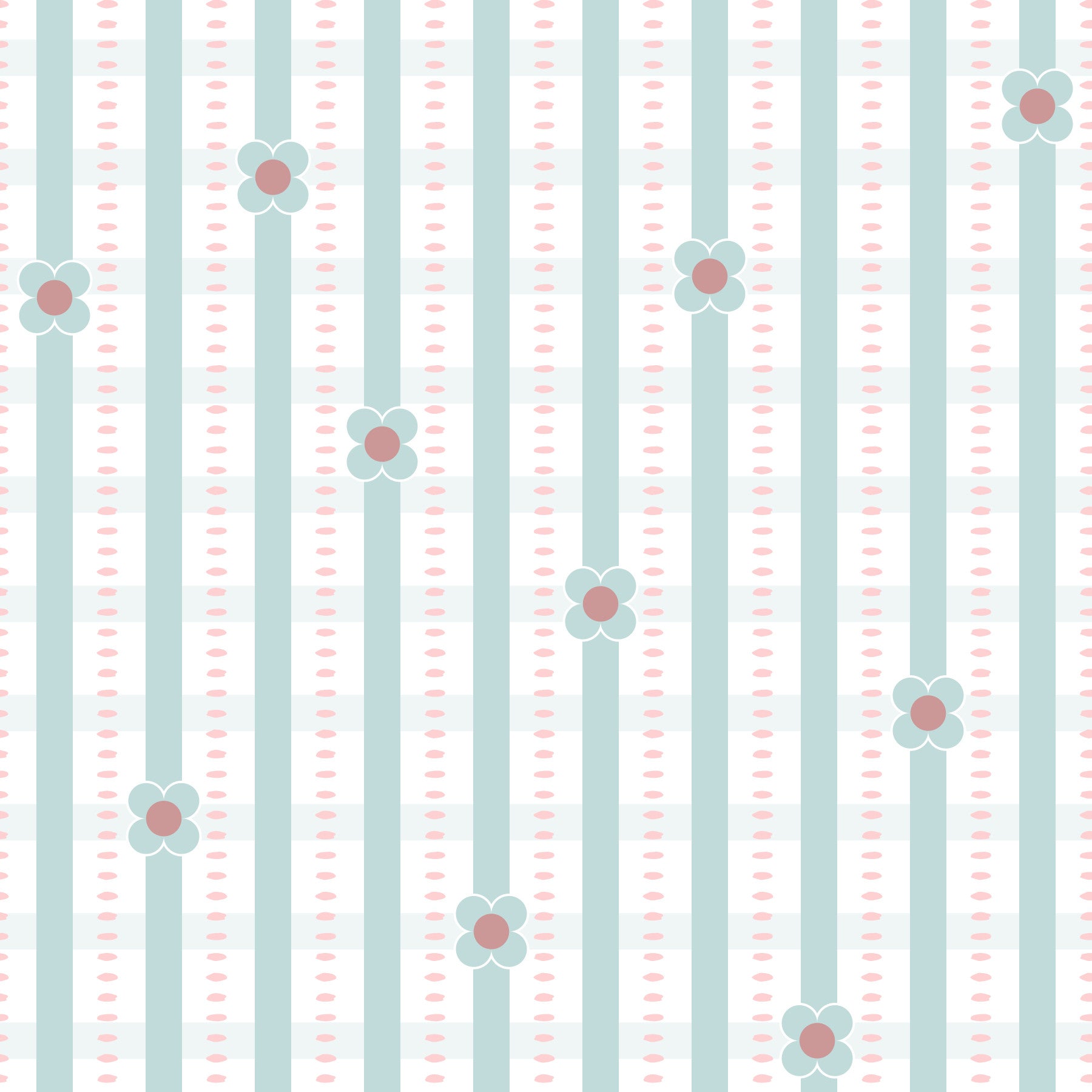 Daisy Stripes Wallpaper⁠