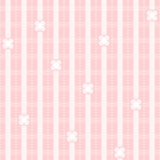 Pink Petals & Stripes Wallpaper⁠