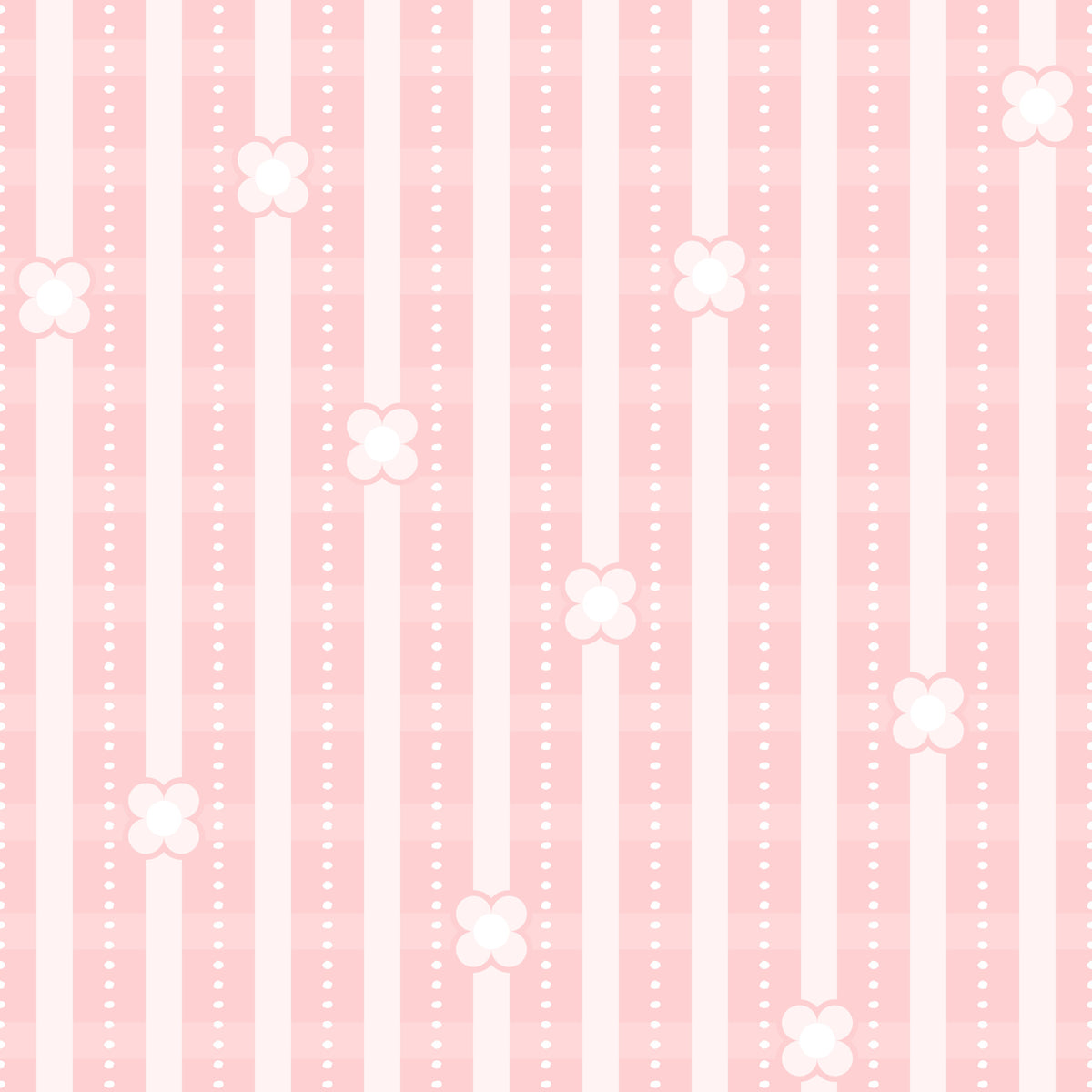 Pink Petals & Stripes Wallpaper⁠ in your room