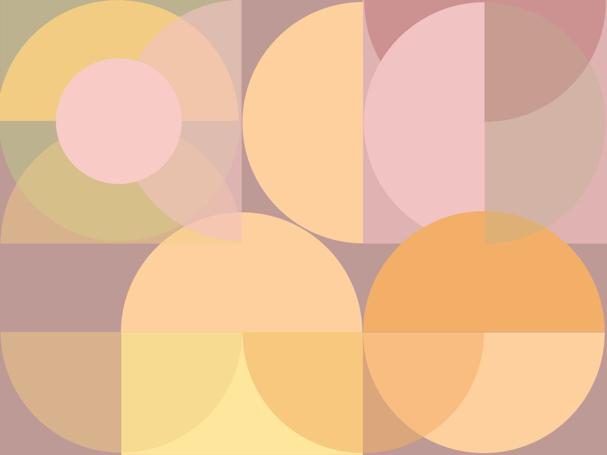 Geometric Pastel Harmony Wall Mural in your room — zoomed