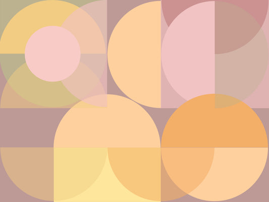 Geometric Pastel Harmony Wall Mural