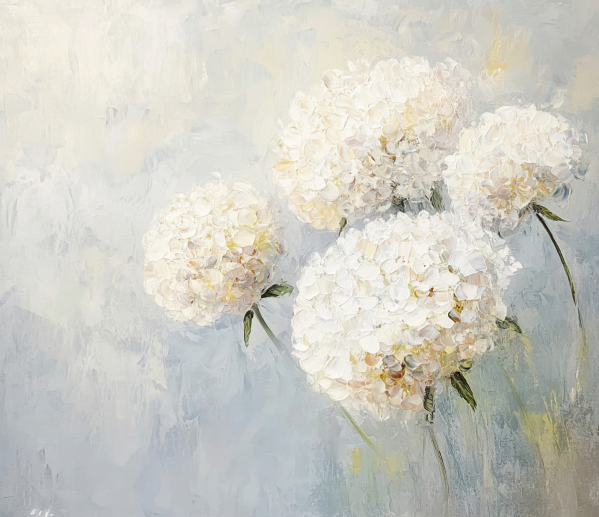 Soft Bloom: Floral Impression Wall Mural in your room — zoomed
