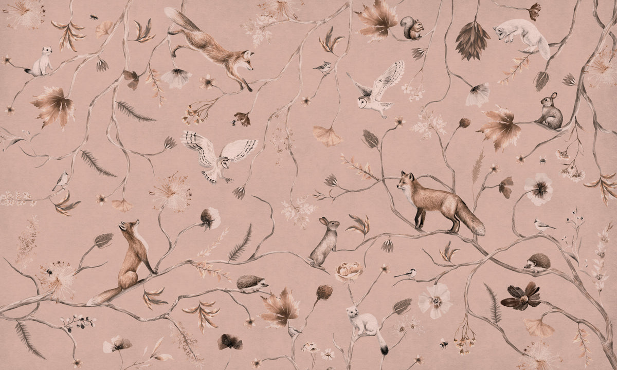Woodland Whisper Wall Mural in your room — zoomed