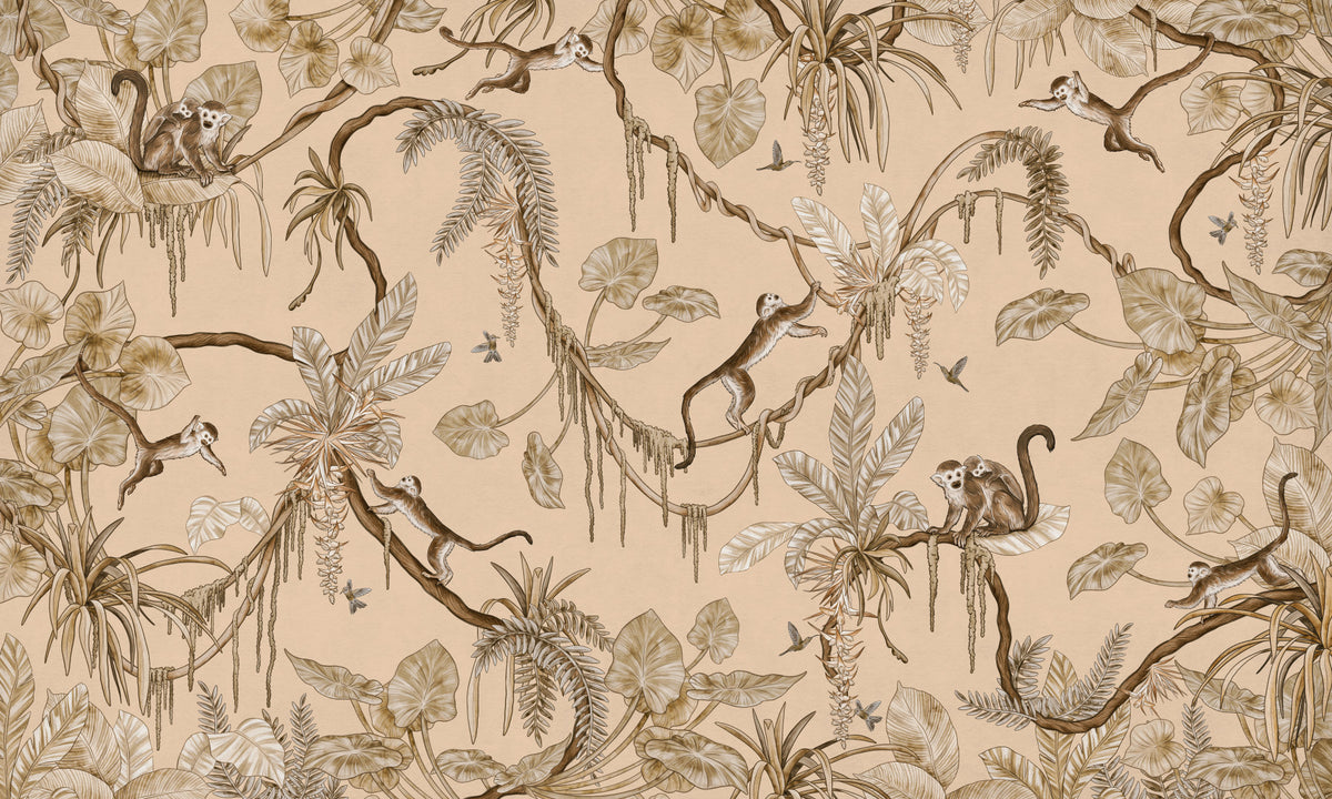 Jungle Escapade Wall Mural in your room