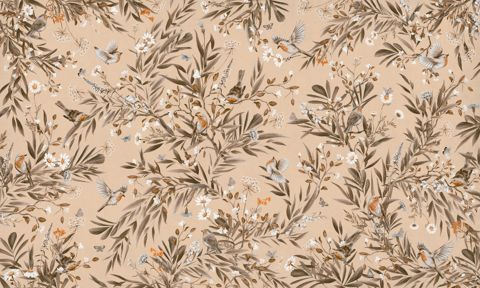 Botanical Birdsong Wall Mural