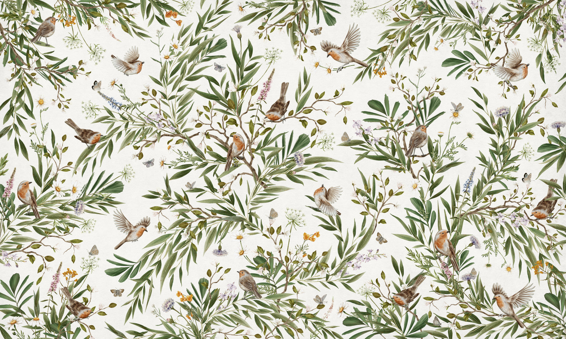 Botanical Aviary Wall Mural