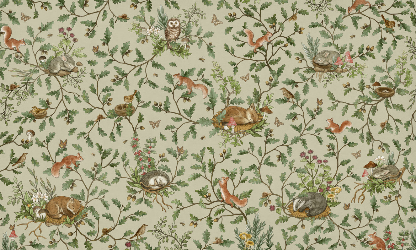 Woodland Naptime Tales Wall Mural