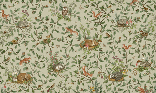 Woodland Naptime Tales Wall Mural