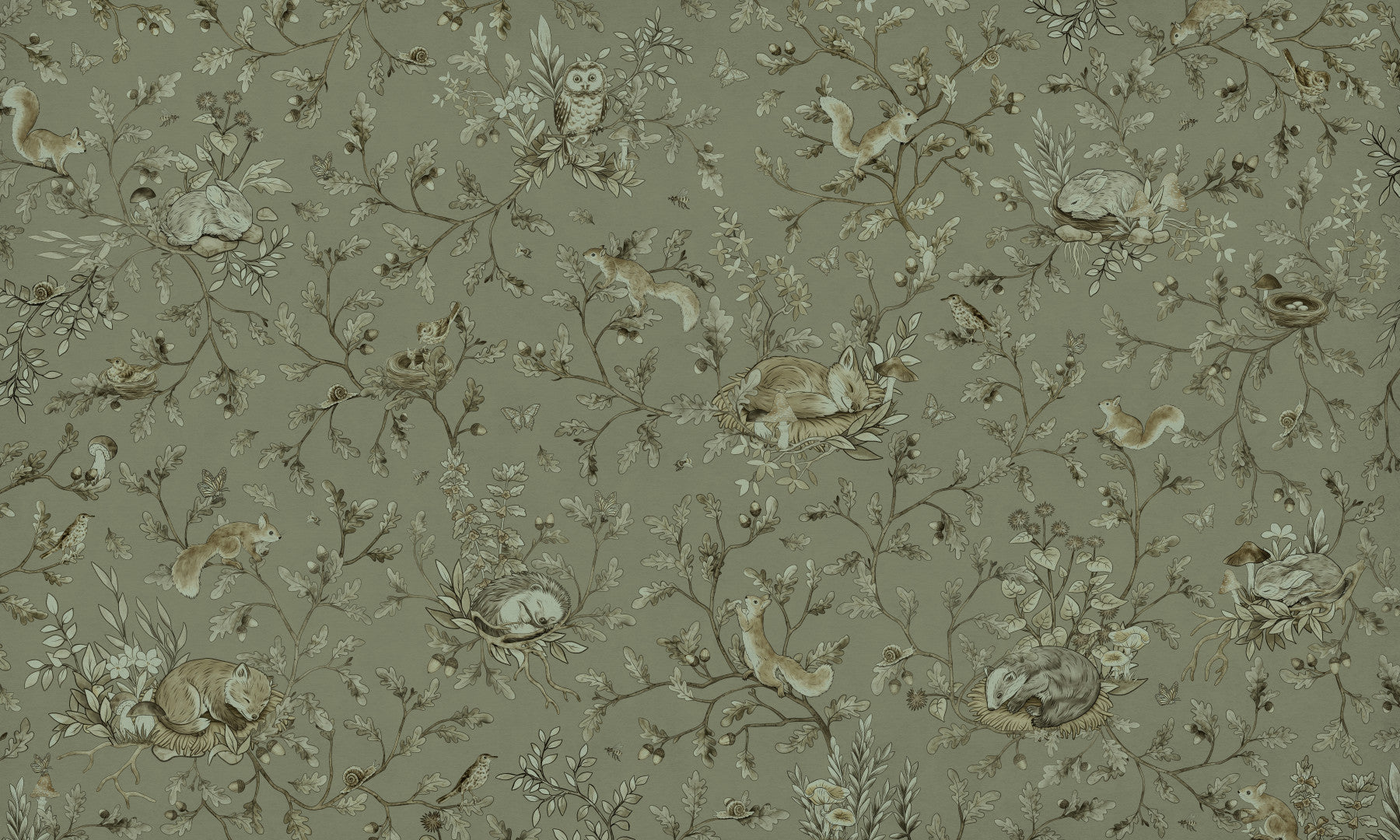 Earthy Haven Wall Mural in your room — zoomed