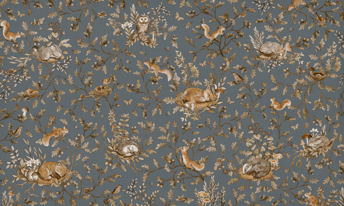 Rustic Forest Motif Wall Mural in your room