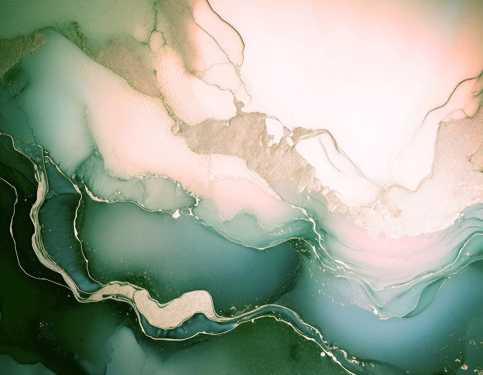 Soft Mineral Hues Sage-Rose Wall Mural