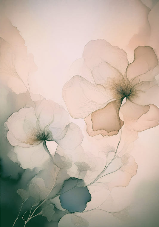 Soft Whispering Petals Wall Mural