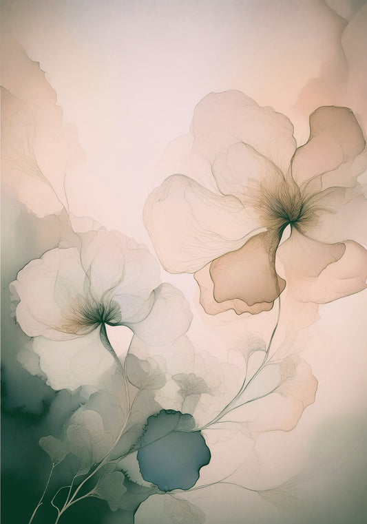 Soft Whispering Petals Wall Mural