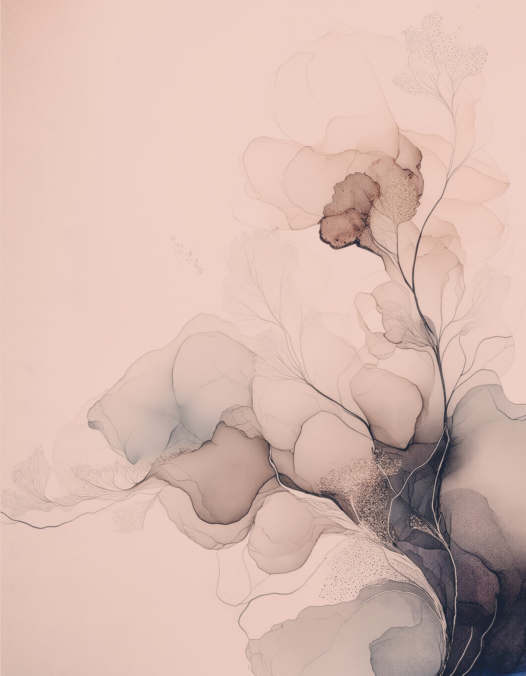 Ethereal Ascent design mural featuring subtle textures and a graceful vertical flow for modern interiors.