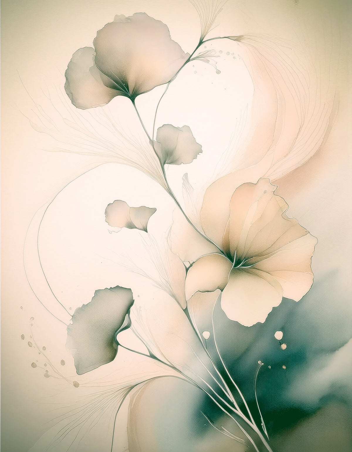 Soft Whispering Petals Wall Mural in your room