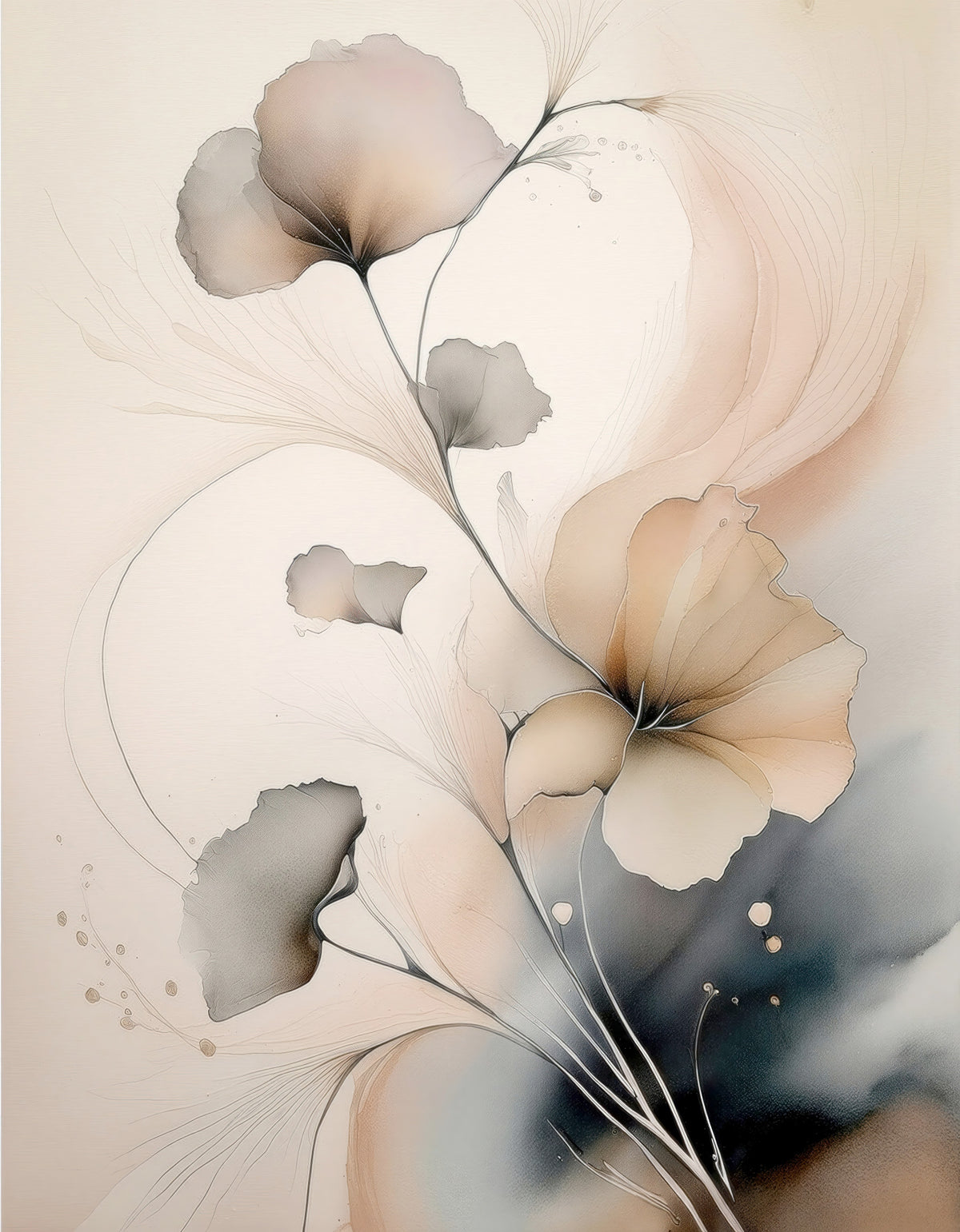 Whispers of Bloom Wall Mural in your room