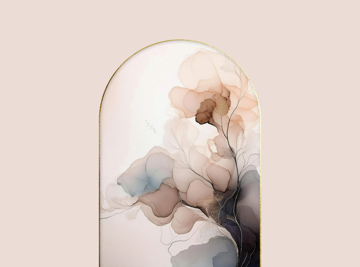 Delicate Floral Mist Wall Mural in your room — zoomed