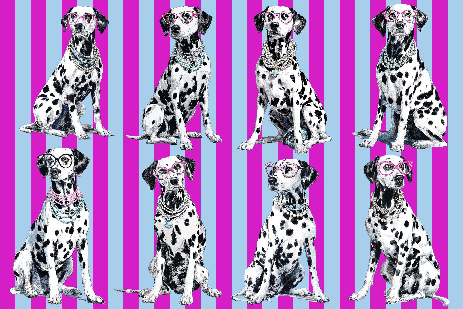 Diamond Dalmata wall mural featuring bold geometric diamond patterns with a speckled, modern design.