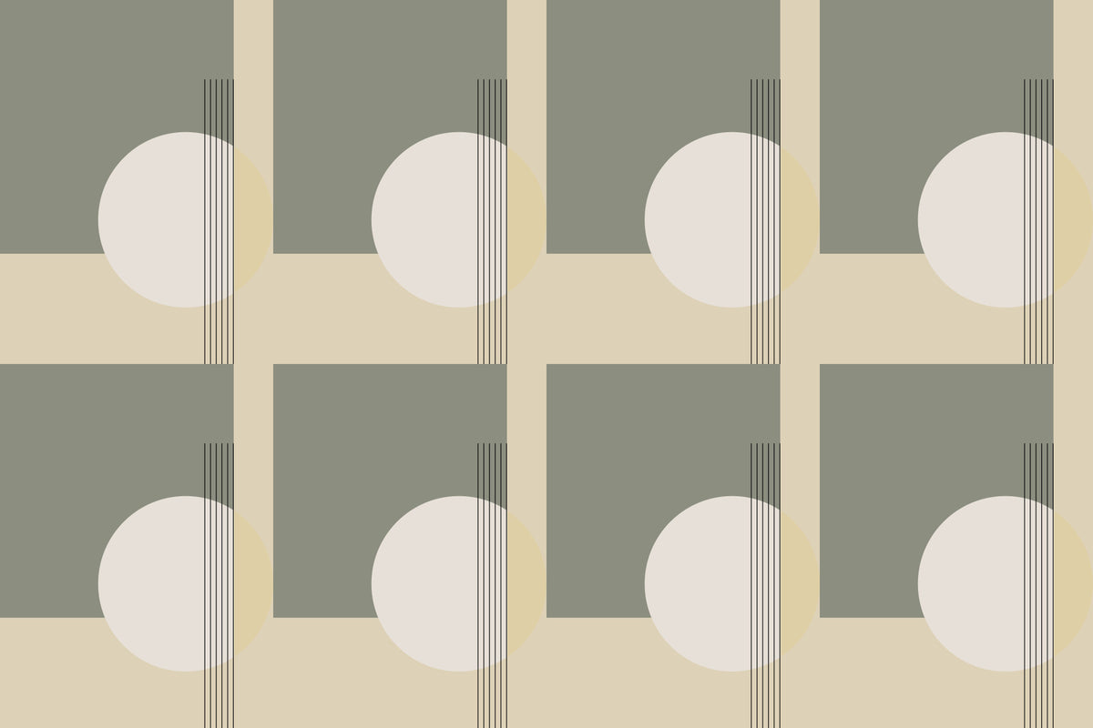 Soft Contrast - Minimalist Geometric Wall Mural in your room