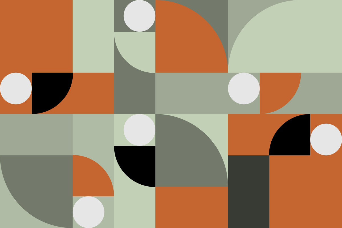Terracotta and Gray Wall Mural