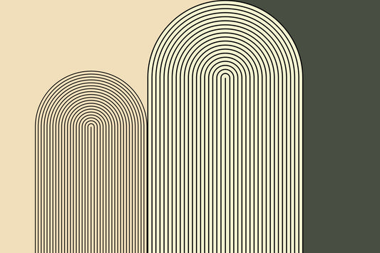 M-C Geo No 01 -  Minimalist Arch Wall Mural