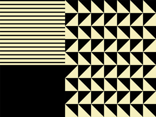 Dynamic Duo Shapes Wall Mural