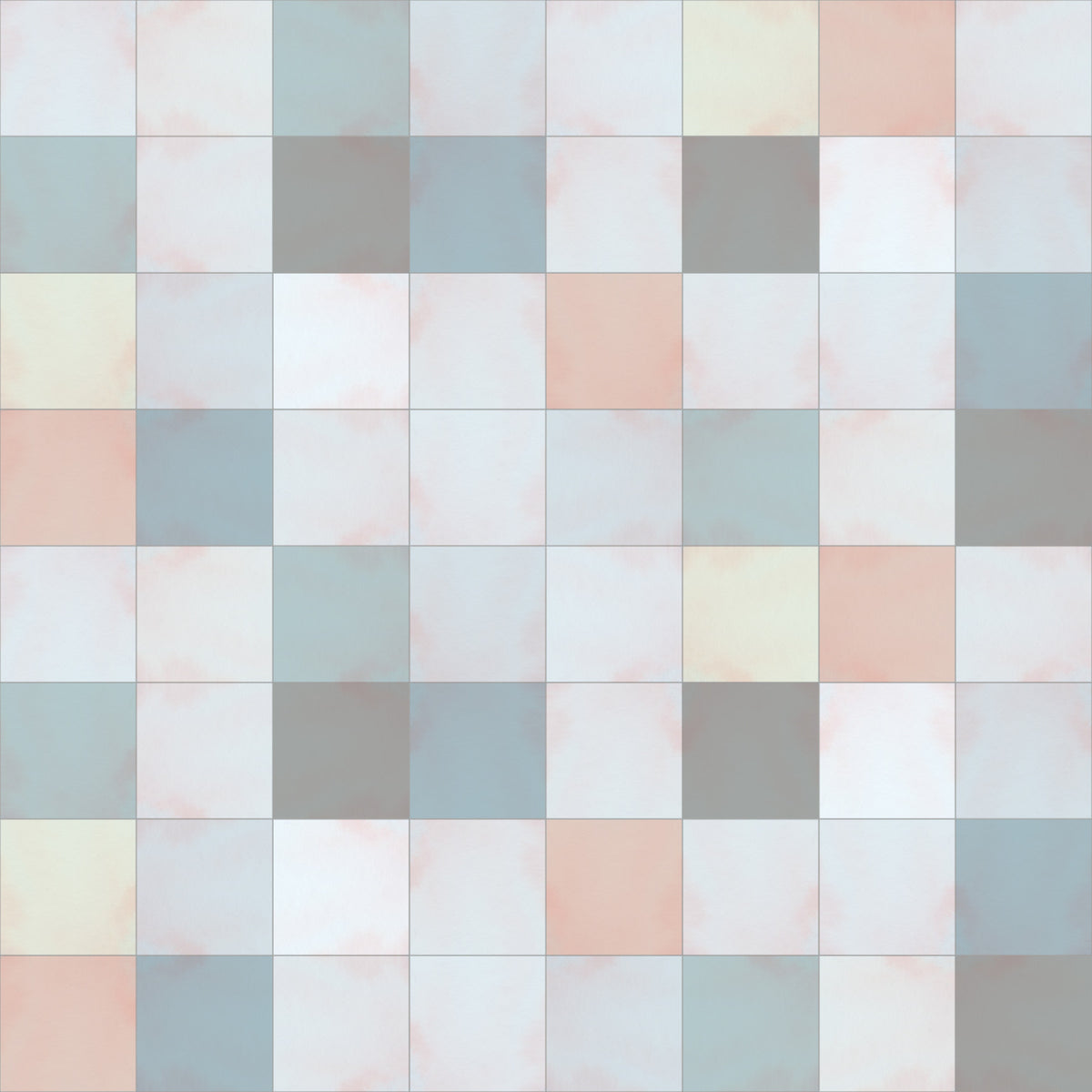 Soft Mosaic Tiles – Blue Mist Wallpaper⁠ in your room — zoomed