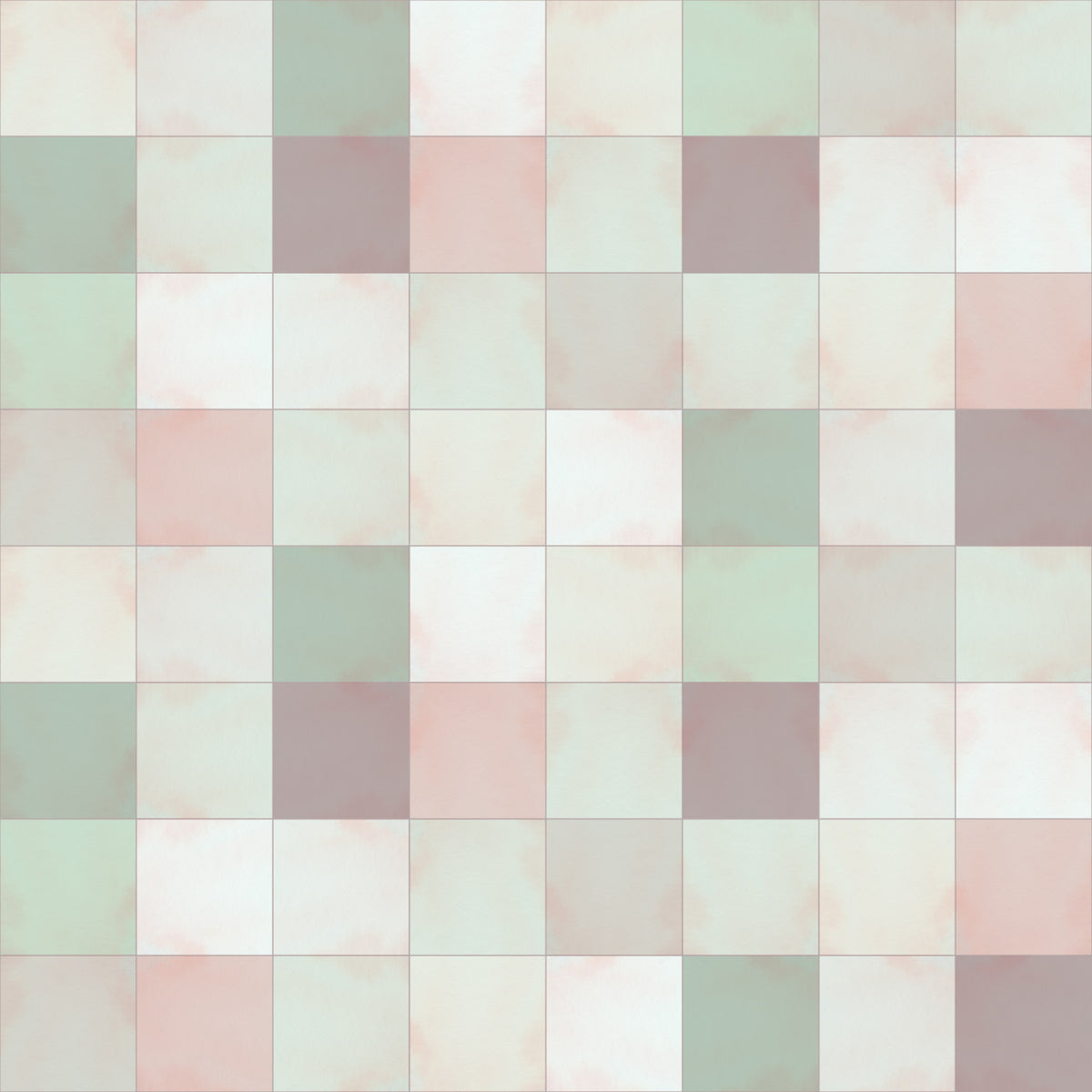 Soft Mosaic Tiles – Green Sage Wallpaper⁠ in your room — zoomed