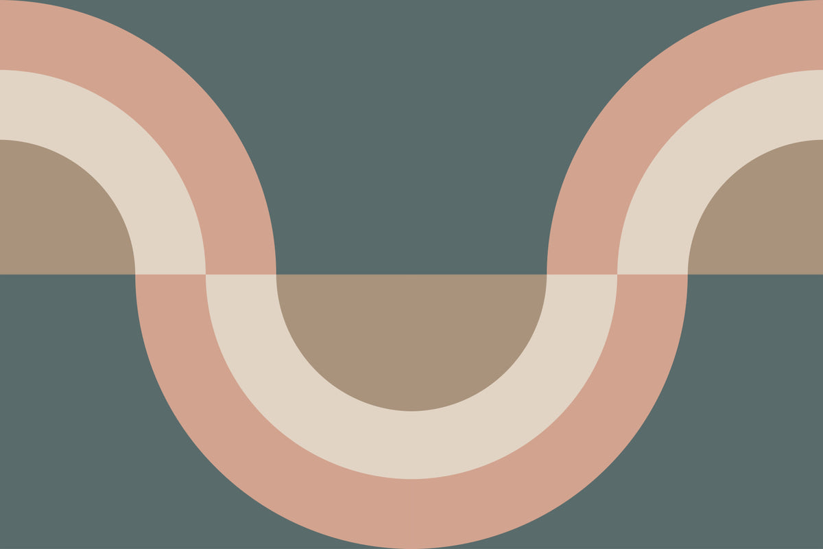 Modern Retro Arcs Decor Wallpaper⁠